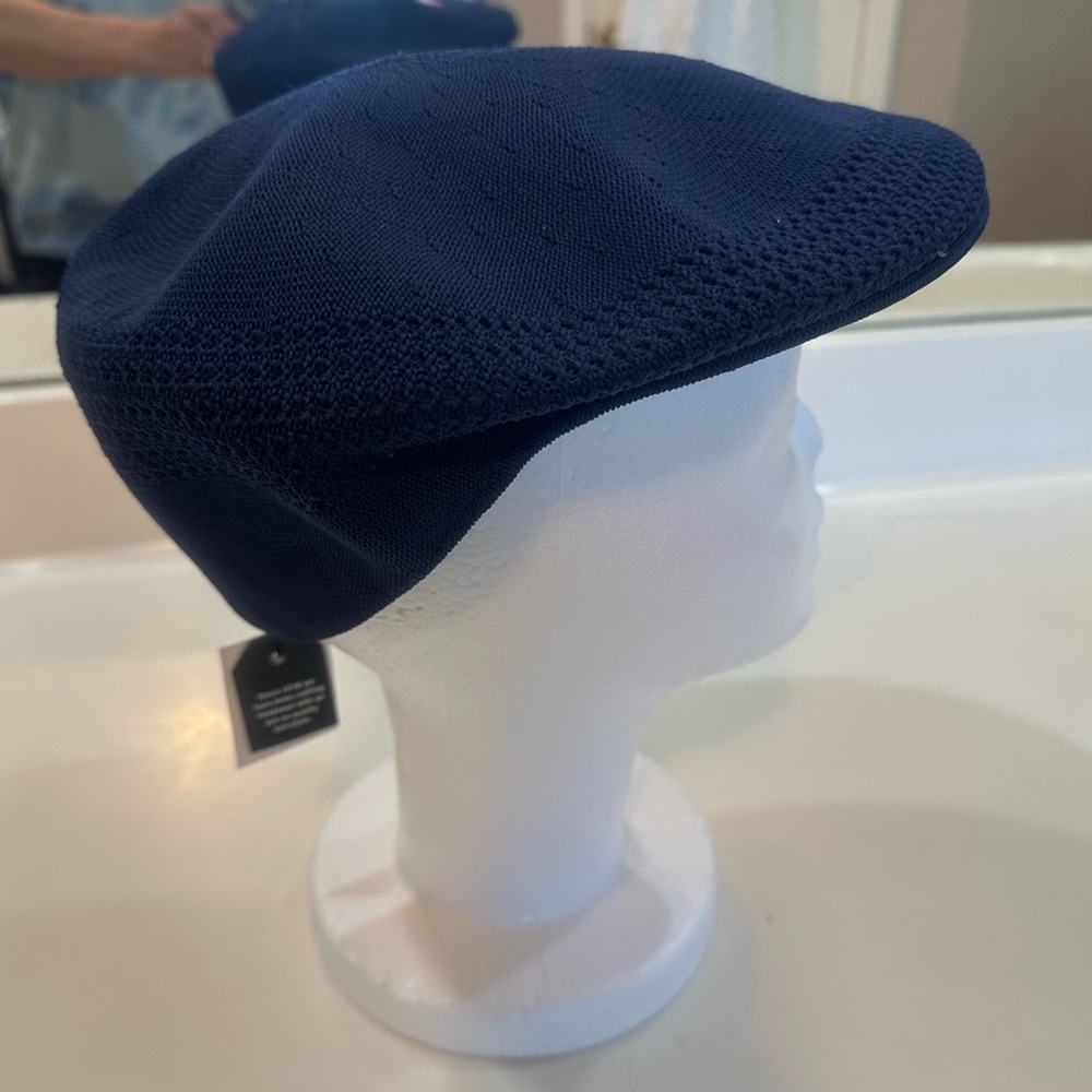 NWT Kangol 504 Ventair Mesh Cap XL Navy Blue SMU/Ford Mustangs Horse Logo - Picture 3 of 9